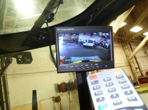 HD Forklift Roof Mounted LCD with full screen camera selection video camera surveillance safety solution