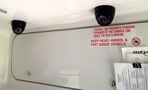 Prisoner Transport camera system twin cameras in conversion bus