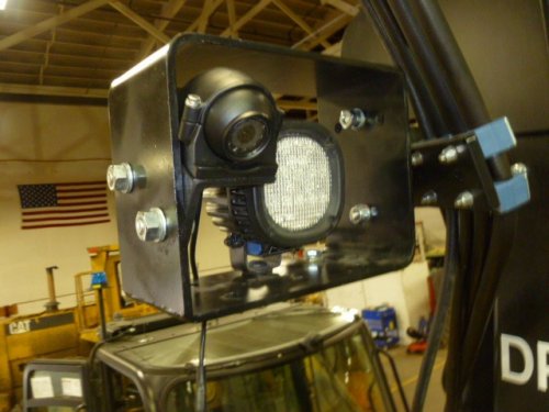 HD Forklift Mast Mount closeup video camera surveillance safety camera solution